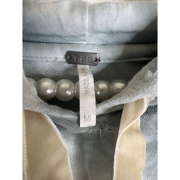 Young Fabulous and Broke Blue Tie Dye Hoodie with Hi/Low Hem Oversized Size Med - Picture 6 of 8